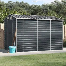 Garden shed anthracite galvanized steel 191x300x198 cm by vidaXL, Sheds - Ref: Foro24-3188255, Price: 504,84 €, Discount: %