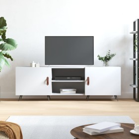 Holzwerkstoff TV-Möbel weiß 150x30x50 cm von vidaXL, TV-Möbel - Ref: Foro24-829068, Preis: 88,41 €, Rabatt: %