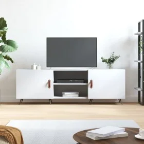 Mueble para TV madera de ingeniería blanco 150x30x50 cm de vidaXL, Muebles TV - Ref: Foro24-829068, Precio: 84,99 €, Descuent...