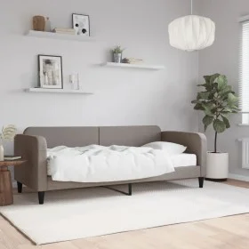 Sofa bed with taupe gray fabric mattress 80x200 cm by vidaXL, Beds and slatted bases - Ref: Foro24-3196796, Price: 308,28 €, ...