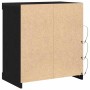 Vitrina Roble Negro 60.5 x 37 x 67 cm Madera contrachapada