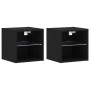 Gabinete de TV 2 pcs Negro 30 x 28.5 x 30 cm