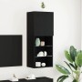 Mueble de TV Montado en la Pared Roble Negro 40,5 x 30 x 102 cm