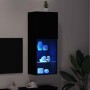 Mueble de TV Montado en la Pared Roble Negro 40,5 x 30 x 102 cm