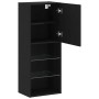 Mueble de TV Montado en la Pared Roble Negro 40,5 x 30 x 102 cm