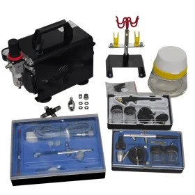 Airbrush compressor with 3 guns by vidaXL, Compressors - Ref: Foro24-140286, Price: 261,71 €, Discount: %
