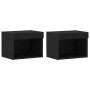 Gabinete de TV 2 pcs Roble Negro 40 x 30 x 30 cm