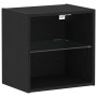 Gabinete de TV 2 pcs Roble Negro 40 x 30 x 30 cm