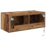 Mueble de TV Montado en la Pared Madera vieja 80 x 35 x 31 cm