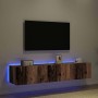 Mueble de TV Montado en la Pared Madera vieja 80 x 35 x 31 cm