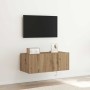Mueble de TV Montado en la Pared Roble artisan 80 x 35 x 31 cm