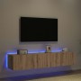 Mueble de TV Montado en la Pared Roble artisan 80 x 35 x 31 cm