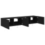 Mueble de TV Montado en la Pared Roble negro 80 x 35 x 31 cm
