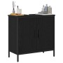Mueble para lavabo de baño Roble negro 60 x 30 x 60 cm