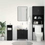 Mueble para lavabo de baño Roble negro 60 x 30 x 60 cm