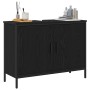 Mueble para lavabo de baño Roble negro 80 x 30 x 60 cm