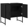 Mueble para lavabo de baño Roble negro 60 x 30 x 60 cm