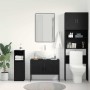 Mueble para lavabo de baño Roble negro 80 x 30 x 60 cm