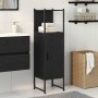 Gabinete de Baño con estante Roble negro 33 x 33 x 120.5 cm
