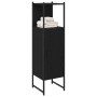Gabinete de Baño con estante Roble negro 33 x 33 x 120.5 cm