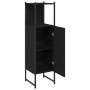 Gabinete de Baño con estante Roble negro 33 x 33 x 120.5 cm