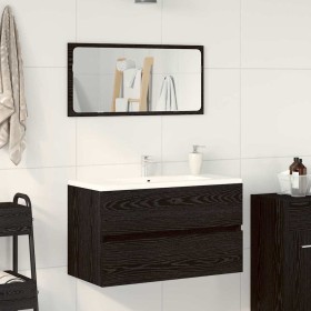 Conjunto de Muebles de Baño 2 pcs Roble Negro 80 x 38.5 x 45 cm