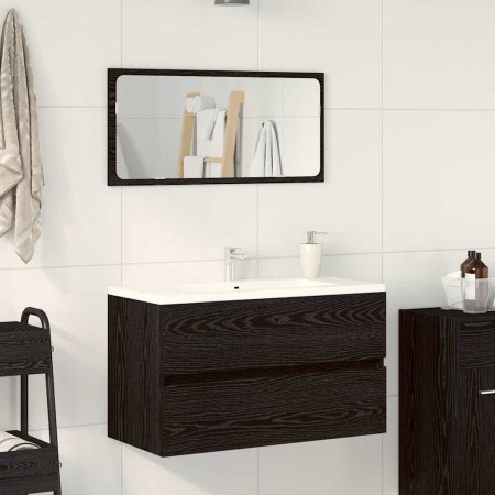 Conjunto de Muebles de Baño 2 pcs Roble Negro 80 x 38.5 x 45 cm