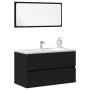 Conjunto de Muebles de Baño 2 pcs Roble Negro 80 x 38.5 x 45 cm