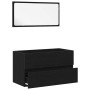 Conjunto de Muebles de Baño 2 pcs Roble Negro 80 x 38.5 x 45 cm