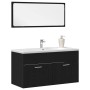 Juego de Muebles de Baño 2 pcs Roble Negro 90 x 38.5 x 46 cm
