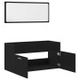 Juego de Muebles de Baño 2 pcs Roble Negro 90 x 38.5 x 46 cm