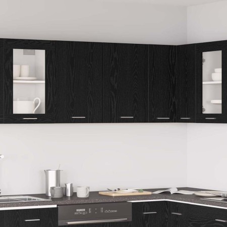 Mueble colgante con estante Roble negro 80 x 31 x 60 cm