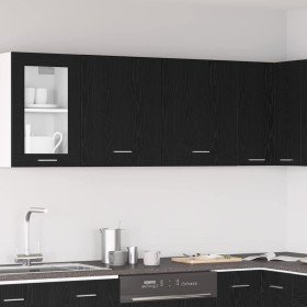 Armarios Colgantes Riga 2 pcs Roble negro 100 x 31 x 60 cm en Armarios de cocina | Comprar online en Foro24
