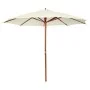 Sombrilla blanca arena 300x258 cm de vidaXL, Sombrillas - Ref: Foro24-40437, Precio: 94,53 €, Descuento: %