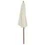 White beach umbrella 300x258 cm by vidaXL, Umbrellas - Ref: Foro24-40437, Price: 96,09 €, Discount: %