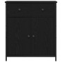 Vitrina Roble negro 70 x 30 x 80 cm Madera contrachapada en Aparadores | Comprar online en Foro24