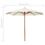Sombrilla blanca arena 300x258 cm de vidaXL, Sombrillas - Ref: Foro24-40437, Precio: 94,53 €, Descuento: %