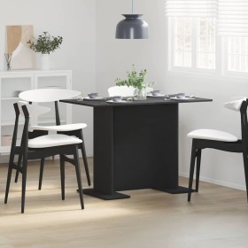 Mesa de Comedor Negro 110 x 60 x 75 cm Madera contrachapada