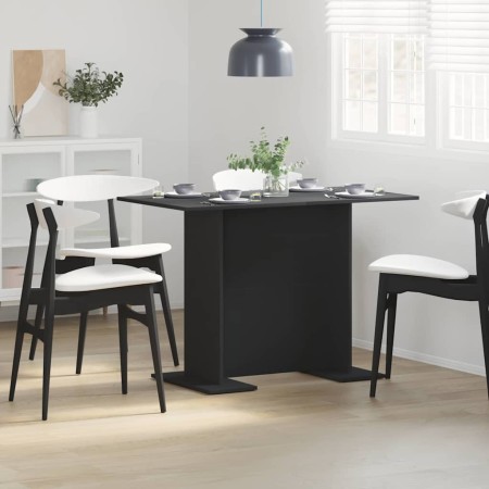 Mesa de Comedor Negro 110 x 60 x 75 cm Madera contrachapada