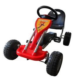 Kart correpasillos con pedales rojo