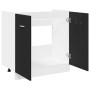 Mueble Bajo para Fregadero Roble Negro 80x46x81,5 cm Madera