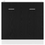 Mueble Bajo para Fregadero Roble Negro 80x46x81,5 cm Madera