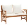 Muebles de jardín 3 piezas con cojines madera maciza de acacia de vidaXL, Conjuntos de jardín - Ref: Foro24-3057988, Precio: ...