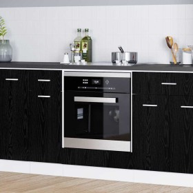 Mueble de horno Riga Roble negro 60 x 46 x 81,5 cm