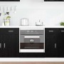 Mueble de horno Riga Roble negro 60 x 46 x 81,5 cm