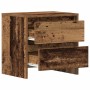 Armario de Noche con cajón 2 pcs Madera vieja 45 x 34 x 44.5 cm