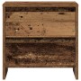 Armario de Noche con cajón 2 pcs Madera vieja 45 x 34 x 44.5 cm