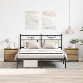 Armario de Noche 2 pcs Roble artisan 45 x 34 x 44.5 cm