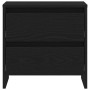 Armario de Noche con cajón Roble negro 45 x 34 x 44.5 cm