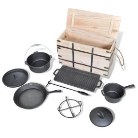 Dutch Oven Set 9 Pieces by vidaXL, iron pots - Ref: Foro24-40829, Price: 125,20 €, Discount: %